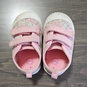 Wonder Nation Pink Floral Kids Sneakers